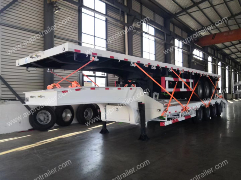 3 axles low bed trailer