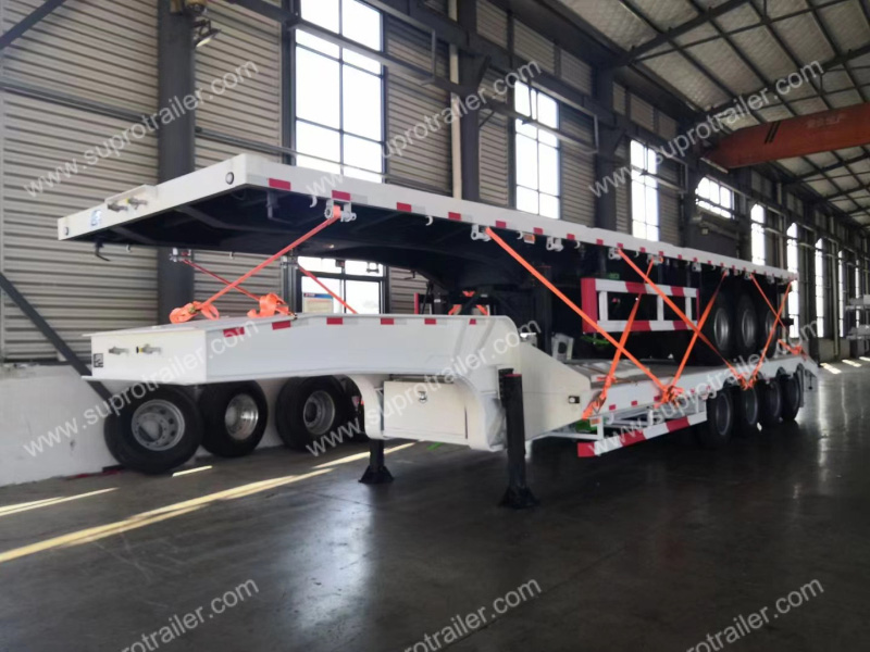 3 axles low bed trailer