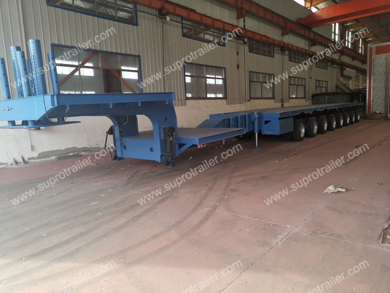 8 axles extendable low bed trailer for wind blade