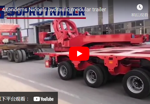 4 Tadems Nicolas Hydraulic Modular Trailer