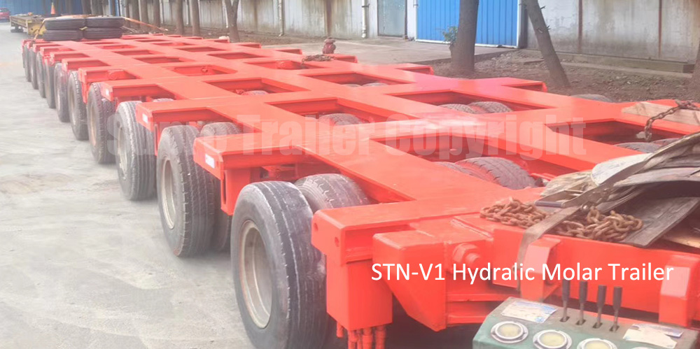 stn-v1 hydraulic modular trailer