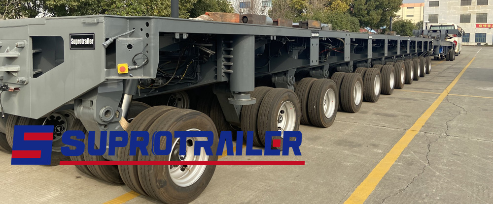 customized hydraulic modular trailer for military projection