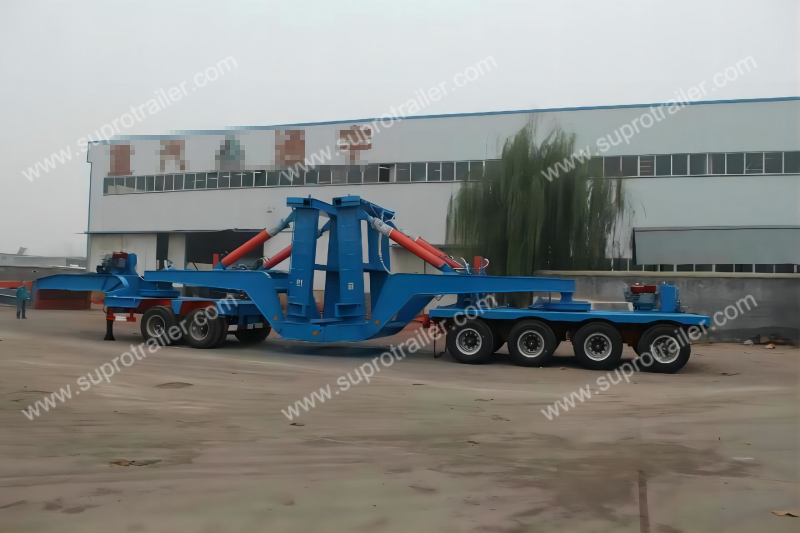 semi trailer adaptr for windmill tower transport