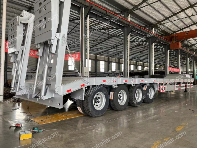 hydraulic ladder low bed trailer