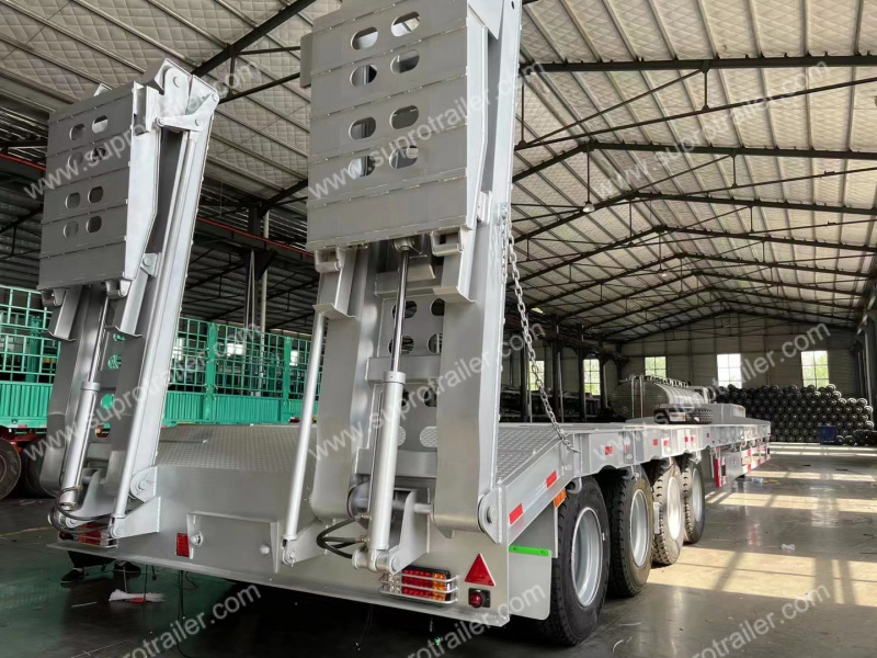 hydraulic ladder low bed trailer