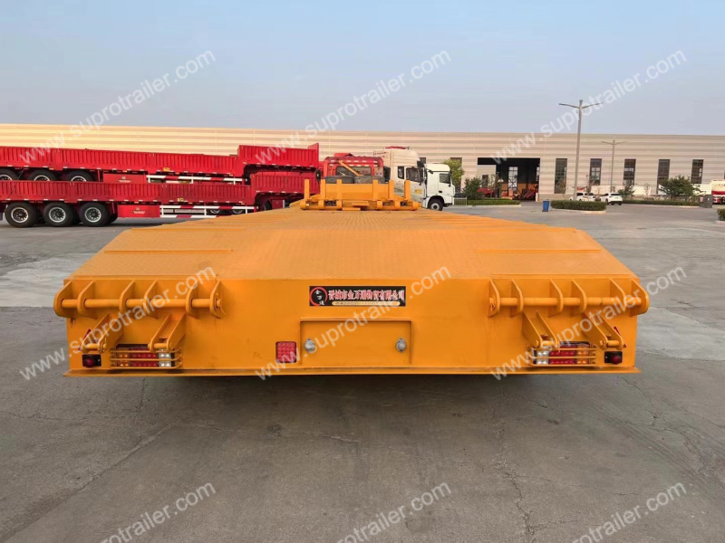 4 axles 80 tons low bed trailer