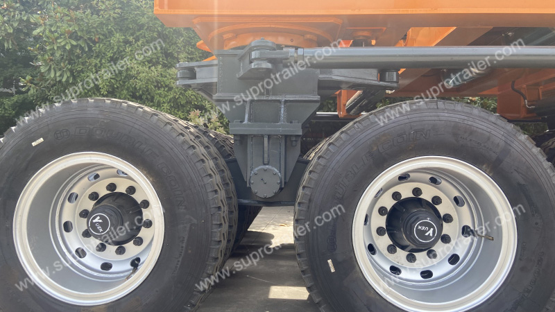 steering system of dolly trailer girder bridge