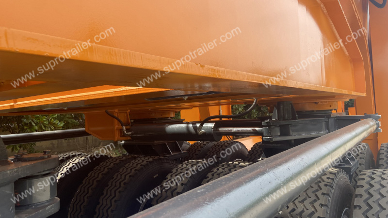 steering system of dolly trailer girder bridge