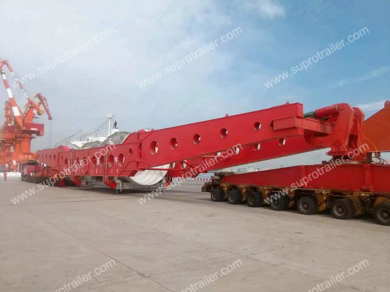 girder bridge trailer with hydraulic modular trailer