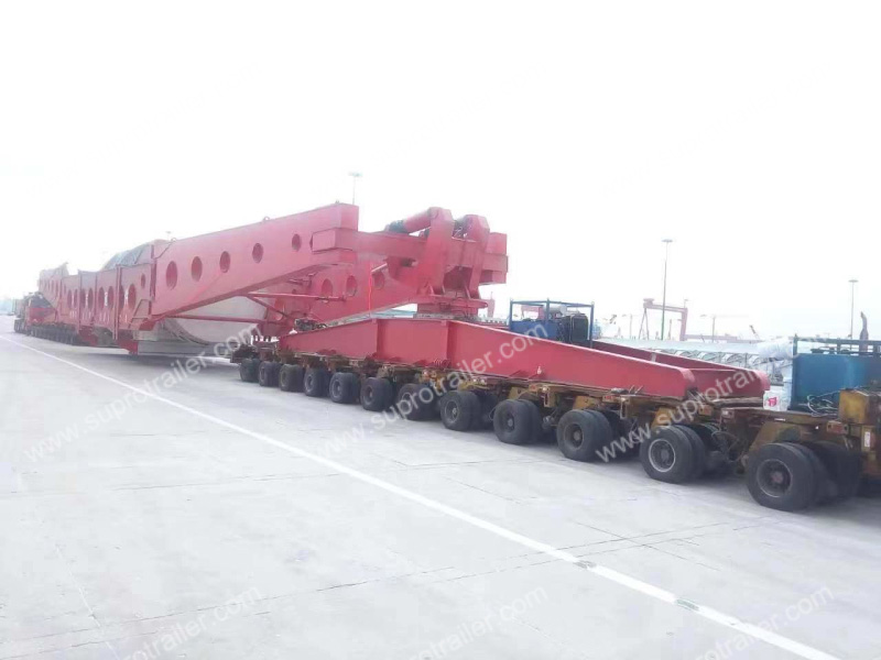 girder bridge trailer with hydraulic modular trailer