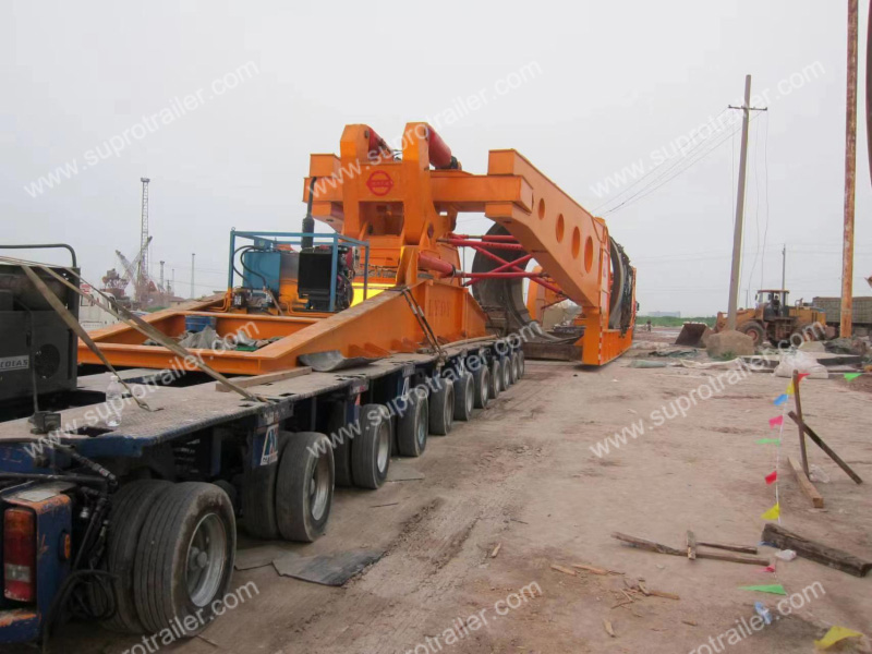 girder bridge trailer with hydraulic modular trailer