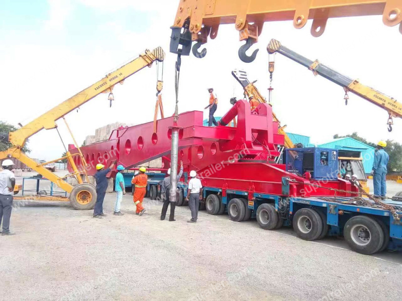 girder bridge trailer with hydraulic modular trailer