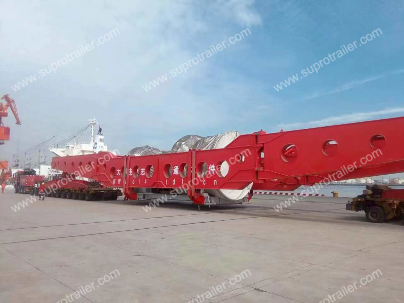 girder bridge trailer with hydraulic modular trailer