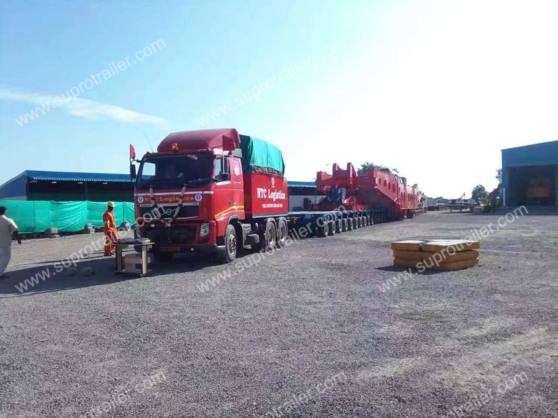 girder bridge trailer with hydraulic modular trailer