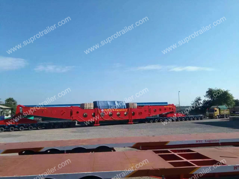 girder bridge trailer with hydraulic modular trailer