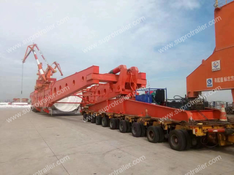 girder bridge trailer with hydraulic modular trailer