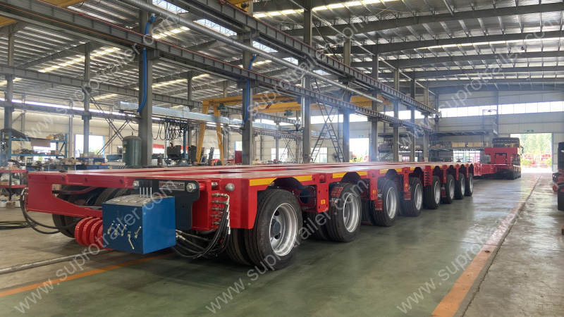 extendable beam of hydraulic modular trailer