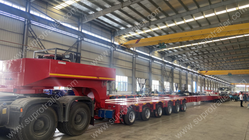 extendable beam of hydraulic modular trailer