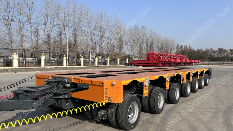 hydraulic modular trailer with towbar