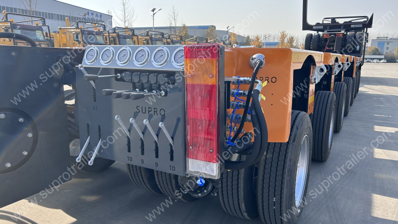 hydraulic modular trailer with towbar