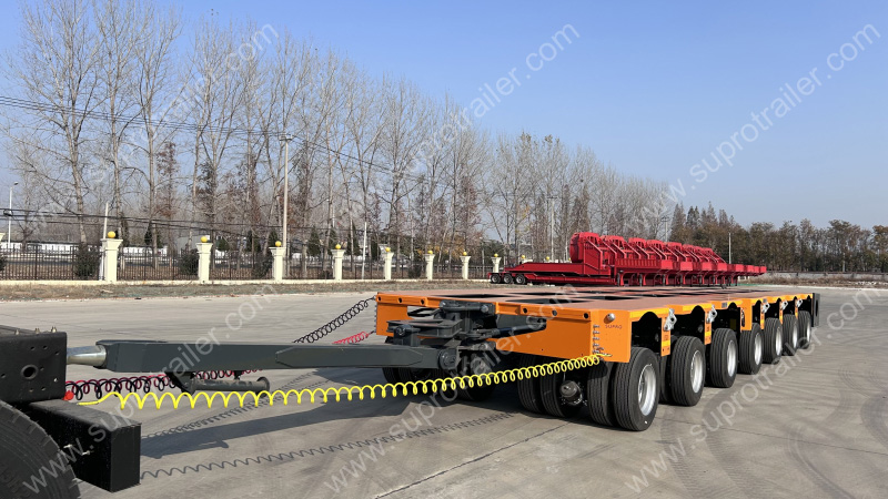 hydraulic modular trailer with towbar