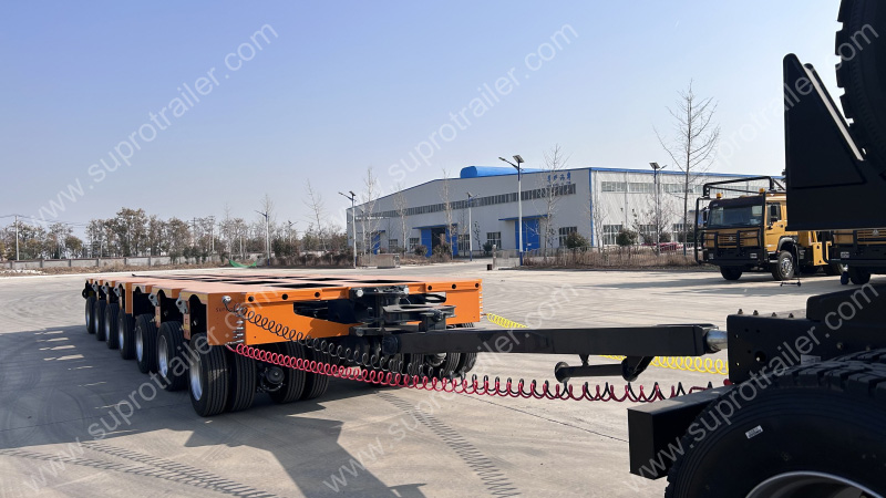 hydraulic modular trailer with towbar