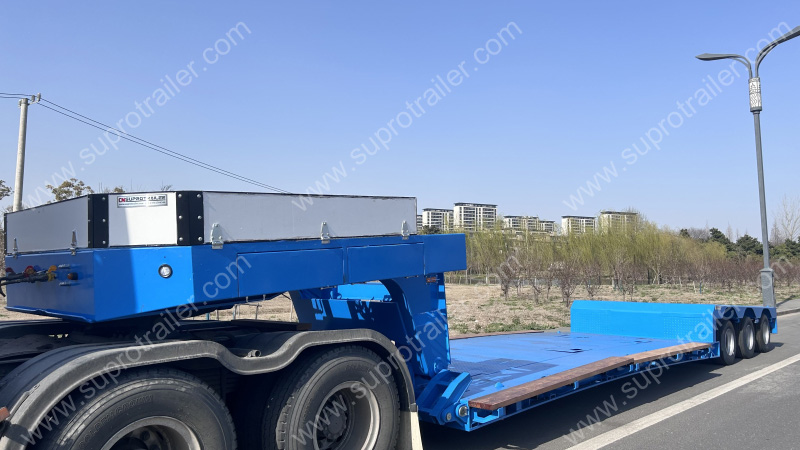 3 Steering Axles, Air Suspension, Detachable Hydraulic Gooseneck Lowbed Trailer