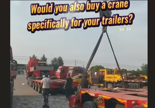 Our customer bought a truck crane to assemble their trailers! Agree? 