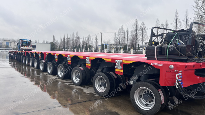 one by one hydraulic modular trailer