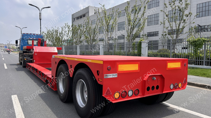 width adjustable low bed trailer
