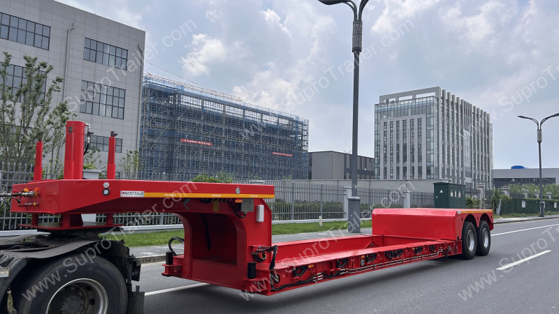 width adjustable low bed trailer