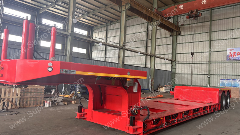 width adjustable low bed trailer