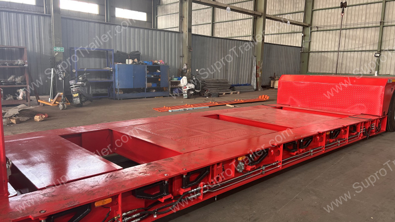 width adjustable low bed trailer