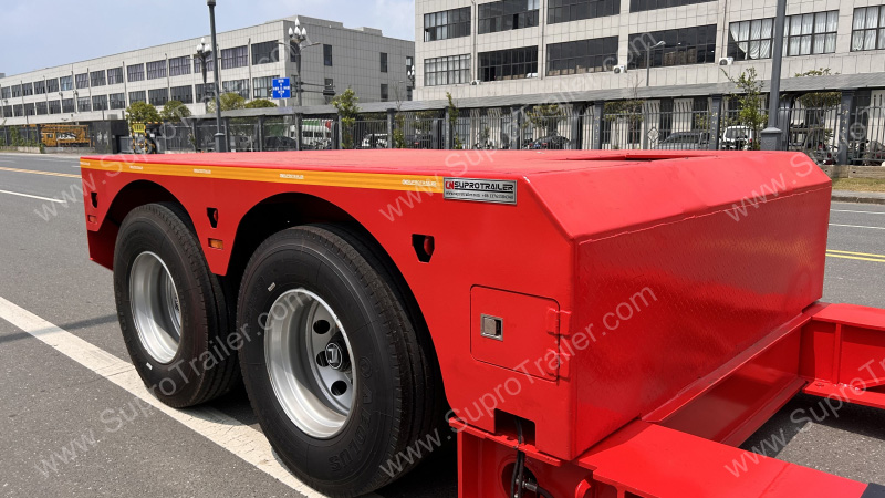 width adjustable low bed trailer