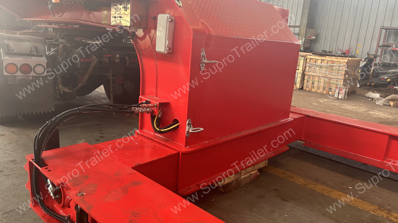 width adjustable low bed trailer