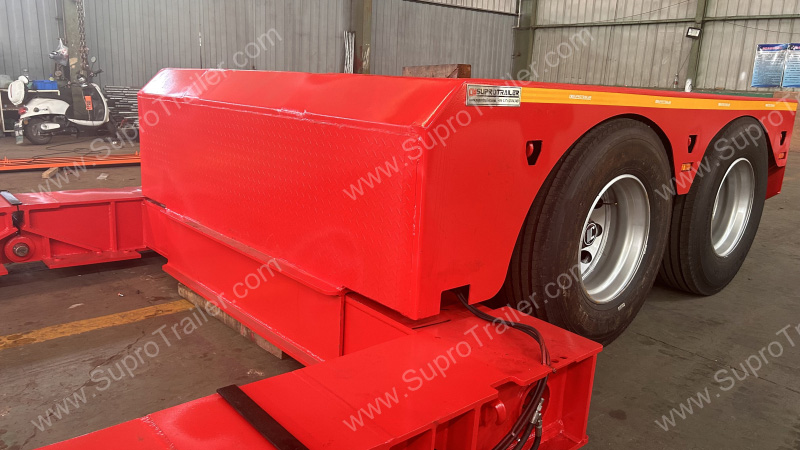 width adjustable low bed trailer