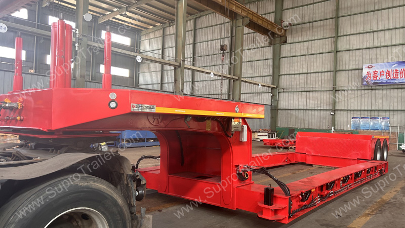 width adjustable low bed trailer