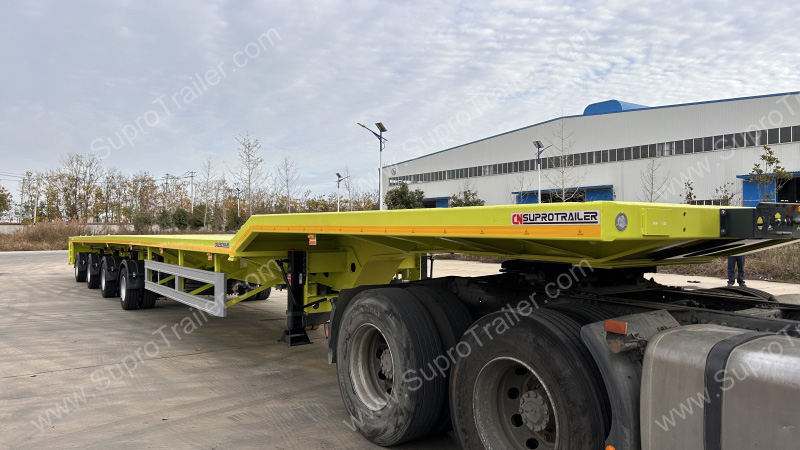 Extendable Blade Transport Trailer has Gooseneck