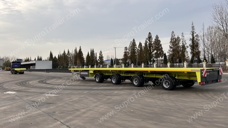 Extendable Blade Transport Trailer has Gooseneck