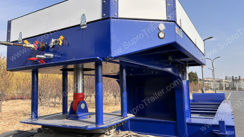 Frame-Type & Hydraulic Lifting Gooseneck Low Bed Trailer