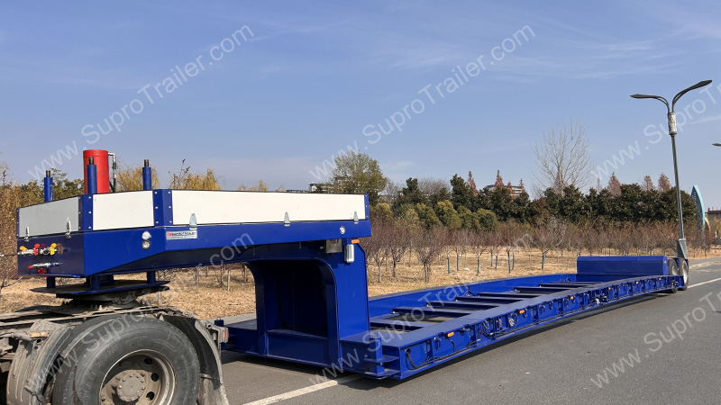 Frame-Type & Hydraulic Lifting Gooseneck Low Bed Trailer