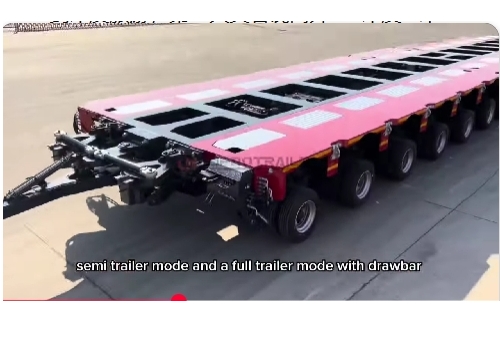 Split version hydraulic modular trailer