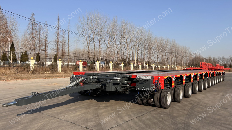 Split hydraulic modular trailer with Middle Spacer