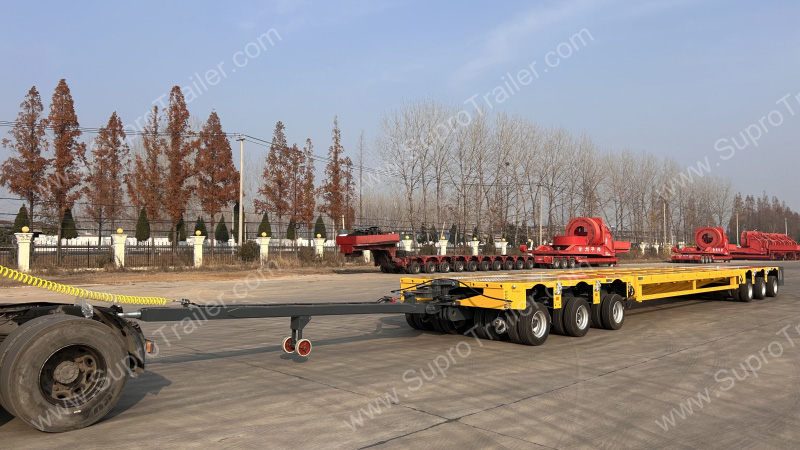 Spacer with Hydraulic modular trailer and drawbar