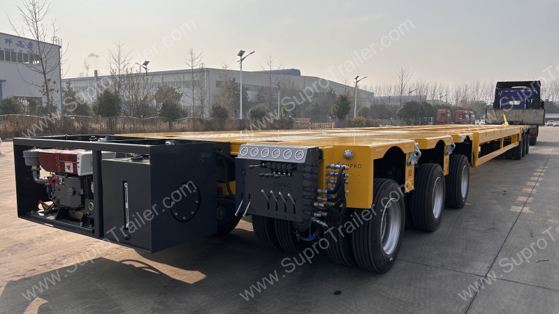 Spacer with Hydraulic modular trailer and drawbar