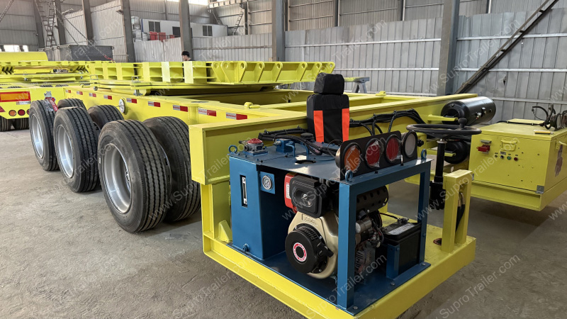 turntable flatbed trailer for girder transport