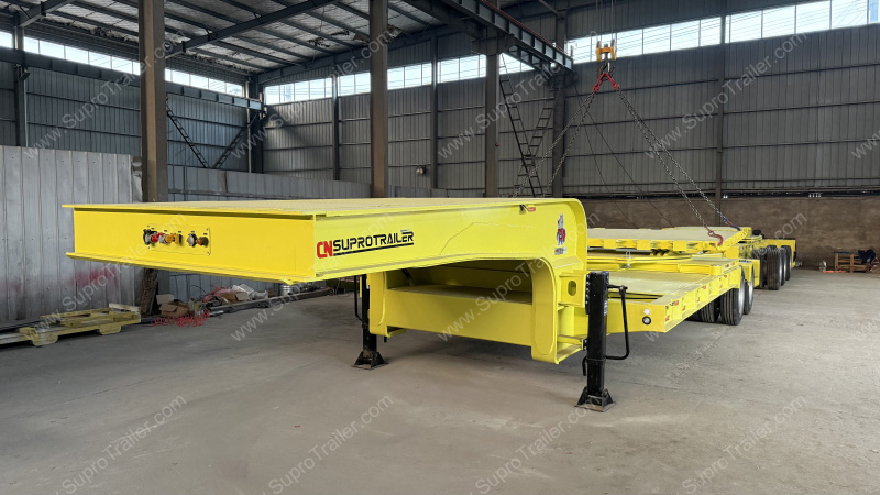 turntable flatbed trailer for girder transport