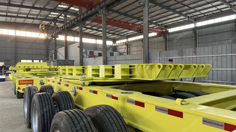 turntable flatbed trailer for girder transport